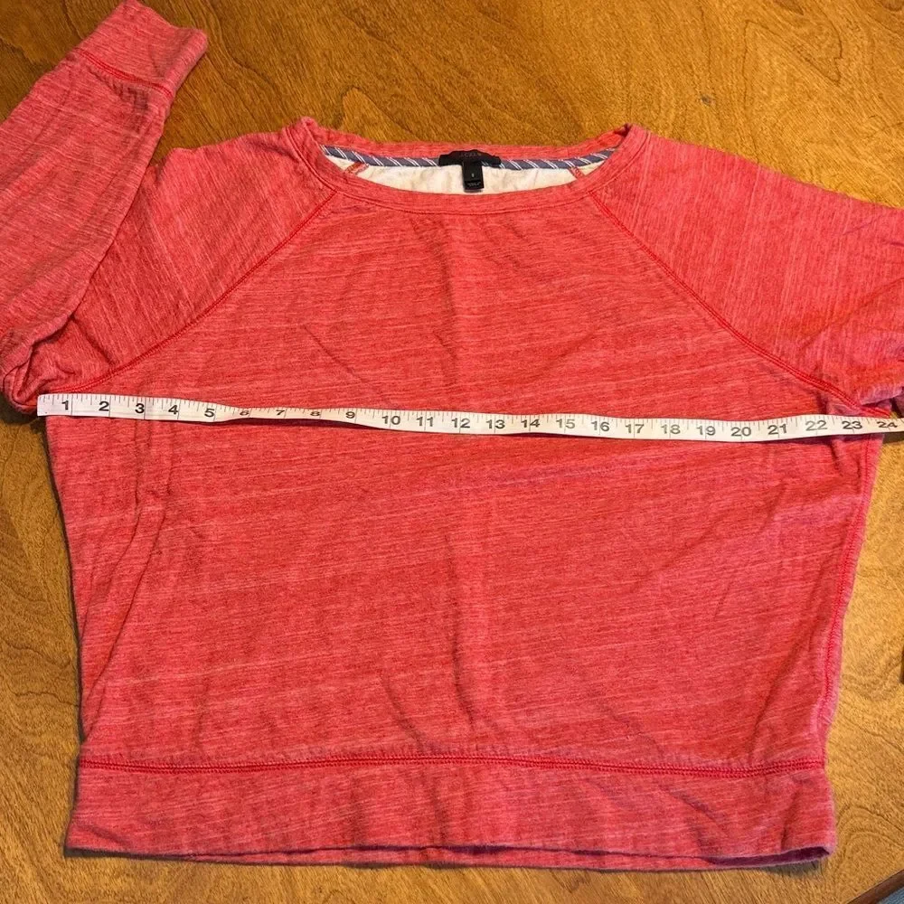 J. Crew Red Crew Neck Sweatshirt